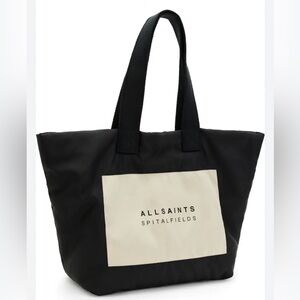 AllSaints Black Nylon Black Tote/ Shoulder Bag